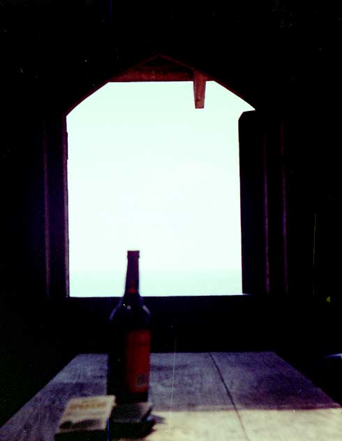 Akhziv. Upper deck cabine, Old Bushan and Iosif Brodski.